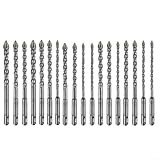 Hartmetall-Kreuzbohrer-Set, 6, 8, 10, 12 mm, Metall-SDS-Plus-Schaft für schnelles, präzises Bohren in Keramikfliesen, Ziegelwänden mit Doppelrillen-Design (8 + 10 + 12 mm)