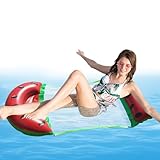 Wasserhammock für Erwachsene, aufblasbare Schleifmaschine, 4-in-1-Wohnzimmerstuhl | Bequemer Wassermelonen-Wanderer mit Pumpe, vielseitiges Wasserspielzeug zum Schwimmen, , See, Fangen