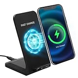 15W Faltbarer Wireless Charger Stand, Kabelloses Induktionsladegerät & Handy-Induktionsladegerät,Schnellladestation kompatibel mit i Phone 16,16 Pro,15,14,13,12, Sam-Sung Ga-laxy S21–S23, Android