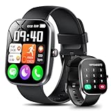 Smartwatch Herren Damen, 1,91'HD Touch Fitnessuhr mit Bluetooth Anrufe, 120+ Sportmodi Fitness Tracker mit Herzfrequenz SpO2 Schlafmonitor Schrittzähler, IPX7 Wasserdicht Smart Watch für Android iOS