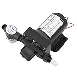 Wasserpumpe Druckwasserpumpe, 12 V DC 7.5A 3GPM 55PSI/3.8 bar 1/2 Zoll NPT, Wassermembranpumpe für Wohnmobil Wohnwagen Boot Autowäsche Garten