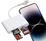 USB-C & Lightning SD Kartenleser, 4-in-2 MS/xD/SD/MicroSD-Kartenleser für iPhone, Memory Stick Pro Duo Adapter für iPhone 17/16/15/14/MacBook/iPad/PC/Laptop/Windows/Linux, XD Picture Card Adapter