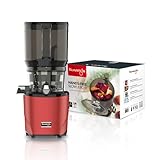 Kuvings AUTO10S Entsafter – Pflegeleichter Slow Juicer mit 3L Fassungsvermögen und 200W Motor ideal für Obst, Gemüse und Smoothies. (Matt Dark Red) KHS-2571CE