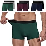 YouShow Boxershorts Herren 6 Pack Baumwolle Unterhosen Männer Ohne Kratzenden Zettel Retroshorts Unterwäsche Boxer Mehrfarbig L