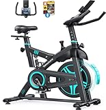 [2025 Aktualisierte]Heimtrainer Fahrrad mit APP, 0-100% Magnetwiderstand Stationäres, 15KG Schwungrad, Ultraleise, Ergometer Spinning Bike Indoor mit LCD-Monitor, Bis 160KG, Tablet-Halter