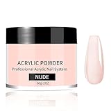 Virellay Dipping Powder Nails, 60g Acryl Pulver Nails Nude Acrylic Powder, Acryl Nägel Langanhaltendes, Acrylpulver für Nägel für Salon DIY & Hause Nagelpuder (Nackt, 60 g)