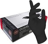 GUARD 5 - Einmalhandschuhe schwarz 2000 (10x200 Stück) Gr. 7/S - Einweghandschuhe puderfreie Nitrilhandschuhe - Hygiene- Kochhandschuhe, Küchenhandschuhe - latexfrei