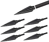 Namvo 6pcs Blut Trough Willow Pfeile Metall Bogenschießen Broadheads 135Grain traditionelle Outdoor Jagd Pfeile Kopf Bogenpfeile für Recurvebogen Compoundbogen Langbogen