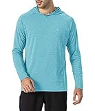 donhobo Kapuzenpullover für Herren Sports Sweatshirts Leichtes Schnelltrocknende Langarm Hoodies Training Running Shirts (Himmelblau, XL)