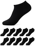 Occulto Herren Basic Sneaker Socken 10-20er Pack (Modell: Alex) 10 X Schwarz 43-46