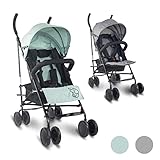 Mobiclinic®, Kinderwagen, Buggy, Elefant, Verstellbare Rückenlehne, faltbar, Doppeltes Sicherheitssystem, Abnehmbare Räder, Verstellbarer 5-Punkt-Gurt, Leichter Kinderwagen, Grün und schwarz