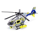 Dickie Toys - Polizei-Hubschrauber Airbus H145 (36 cm) - Spielzeug-Helikopter mit Aufzieh-Propeller, Licht, Sound und Zubehör für Kinder ab 3 Jahre, inkl. Batterien