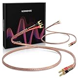 UCINNOVATE HiFi-Lautsprecherkabel mit vergoldetem U-Gabelstecker, Lautsprecher-Jumper auf Bananenstecker, Lautsprecher-Jumper-Kabel für Audio-Lautsprecher, Verstärker, 2 m