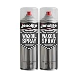 JENOLITE Wachsöl | Unterbodenschutz Spray | KLAR | 2x500ml | Rostschutz für Unterböden von Autos, Transportern und Motorrädern | Hohlraumversiegelung Wachs für Auto Fahrgestell & Unterboden