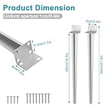 Aufun 8x Universeller Pfostenträger zum Einschlagen L-Form Bodenhülse Einschlaghülse, Feuerverzinkt Einschlagbodenhülse für Holzpfosten, 40x500mm Einschlag-Bodenhülse für Zäune Gartenprojekte