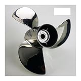 Bootspropeller, Propeller aus Edelstahl, hochfester Präzisionsguss, geeignet for 35–60 PS!,Außenbordmotor(11 1/4X13)