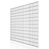 Doppelstabmatte 6/5/6 – 2,5 m breit – feuerverzinkt & pulverbeschichtet – in verschiedenen Höhen – Maschenweite 50x200 mm – Feuerverzinkt, Anthrazit oder Moosgrün (Anthrazit RAL 7016, 2430 mm)