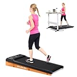 Laufband für Zuhause mit Neigung, 2.5 PS Walking Pad, 2-6 km/h, 2 in 1 Under Desk Schreibtisch Treadmill für Zuhause & Büro, Fernbedienung, LED Anzeige, App, Sprachsteuerung