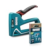 NOVUS TOOLS Handtacker J-13 Set mit 1800 Klammern │ Stoff-Tacker für Holz mit Softgrip-Hebel, Unterlademechanik, Griffverriegelung │ Für Feindrahtklammern von 4 bis 10 mm