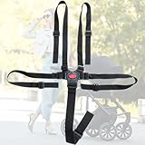 ZKGYUS 5-Punkt-Gurtsystem Verstellbare Hochstuhl Kinderschutzgurt Kinderwagen Gurt Babygurt Gurt Schwarz Universal Gurt für Kindersitz Kinderwagen Hochstuhl Buggy