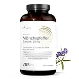 b’sain – Mönchspfeffer Kapseln hochdosiert mit 20 mg – 5:1 hochwertiger Mönchspfeffer Extrakt aus Vitex agnus-castus – 100% vegan & ohne unnötige Zusätze – Made in Germany (Jahresvorrat | 365 Kapseln)