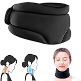 Neuleben NackenstüTze Gegen Schnarchen,Schlafhilfe NackenstüTze,Neuleben Snooze - Schlafhilfe NackenstüTze,Neuleben Snooze Sleeping Aid Neck Support,Neck Pillow,Halskrause Neuleben (Schwarz)