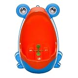 CAOQAO Kinder Urinal Frosch Cartoon Design Junge Toilette Töpfchen Urinal Wand Urinal 1Stk Kuscheltiernetz Kinderzimmer (Blue, One Size)