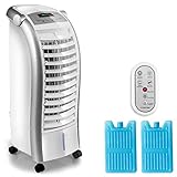 TROTEC PAE 25 Aircooler Mobiles Klimagerät Klimaanlage 3-in-1 Luftkühler Ventilator Lufterfrischer (4 Gebläsestufen, Nacht-Modus, Timer, Naturwind-Modus, uvm.)