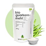 Guarkernmehl BIO 200g | Guar Gum Bio Guarkern Mehl aus kontrolliertem Anbau E412 Glutenfrei Bindemittel Verdickungsmittel (200 g, Guarkermehl)