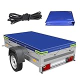 Plutohiker Anhängerplane Flachplane 2075x1140x100 mm für viele 750kg Hänger- Autoanhänger Abdeckplane