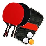 Glanhbnol Gummischläger-Set zur Verbesserung von Tischtennis Pingpong Training Schläger Tischtennisgriff Tischtennisschläger Pingpong Schläger