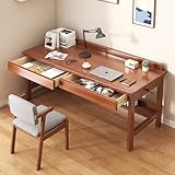 MESCXTY Moderner Computertisch aus Holz mit Schublade, minimalistisches Arbeitszimmer, stabiles Schreiben, Spielen, platzsparendes Büro für kleine Räume, A, 100 x 60 x 75 cm (39 x 24 x 30 Zoll)