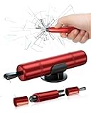 SCJJZ 1 Stück notfallhammer auto,Gurtschneider Notfallhammer,Nothammer Auto Mit Gurtschneider,Notfallhammer Auto,sind Notfall Rettungswerkzeuge unerlässlich,Mit Prüfglas und Standfuß