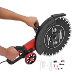 Levkitch Elektrisch Betonsäge 4100W Steinsäge, 410mm Scheibendurchmesser Sägeblatt,Schnitttiefe 165mm,Trennschneider Pflasterschneider Nass-Trocken Steinschneidemaschine Schneiden Mauernutfräse