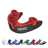 OPRO Silver Level Sport-Mundschutz für Erwachsene und Jugendliche, Zahnschutz mit neuem Anpassungswerkzeug für Hockey, Rugby, Boxen (Schwarz, Erwachsene)