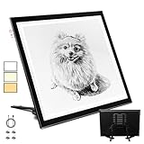WELZK 3-Farben A3 Light Pad mit eingebautem Ständer, 42×32 cm Leuchttisch A3, Seitentasten Bright Pad für Zeichnen, Abpausen, Vinyl-Schneiden, Diamond Painting usw