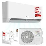 Split Klimaanlage 9000 BTU HANTECH 2,6 kW mit WLAN R32 Kältemittel Mod. ELEGANT Set OHNE Kupferleitungen