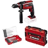 Einhell Akku-Schlagbohrmaschine TE-ID 18 Li-Solo Power X-Change (Li-Ion, 18 V, Bohr- und Schlagbohrfunktion, 13 mm Schnellspannbohrfutter, ohne Akku, inkl. Bohrer-Set, inkl. E-Case)