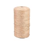 TWALOTPEX Dicke Jute Hanfseil, Jute Schnur Robuste Juteschnur aus natürlicher Jute, Länge 500 Meter, Juteseil for Basteln, Packschnur, geeignet for die Gartenarbeit zu Hause(Diameter 1.5mm)