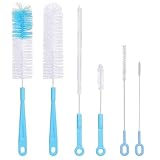 6er-Pack Flaschenbürste,Himmelblau Pfeifenreiniger Flaschenbürste Lang Aufhängbar Reinigungsbürste,Strohhalm Bürste Flaschenreiniger Reinigungsbürsten für Wasserflaschen Gläser Milchflaschen