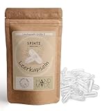 SPINTZ Vegane HPMC Leerkapseln Größe 0 (100 Stk.) | Unabhängig Labor getestet | Plastikfrei & Nachhaltig Verpackt | 100% pflanzliche Zellulose, Non-GMO, allergenfrei, transparent