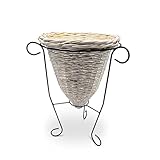Pflanzkorb Nostalgia | 53 cm, Metall, Weide | mit Kunststoff-Inlay | Übertopf, Pflanzen Ständer, Pflanztopf, Standvase, Pflanzschale Landhaus Stil