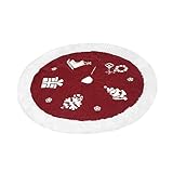 LAPYAPPE 1Stück Weihnachtsbaumdecke Stilvolle Baummatte für Weihnachtsbaum Weihnachtsbaumdekoration für Innen und Außenbereich Wiederverwendbar mit Festlichen Mustern