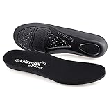 Knixmax Outdoor Einlegesohlen für Frauen mit Plantarfasziitis Fußgewölbeunterstützung Orthopädische Schuheinlagen für Männer für bequem zum Wandern Gehen und Laufen Schwarz EU45