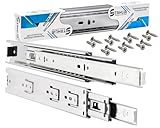 Stahlia Schubladenschienen VOLLAUSZUG 45mm (2 Stück) Teleskopschiene 300mm Länge Auszugsschienen Rollenauszug Schubladenauszüge Schubkastenauszug