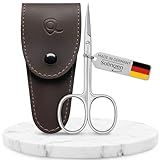 marQus Hautschere Solingen/Deutschland - Extra scharf mit gebogener Schneide und Nagelscheren Etui - Fingernagel Schere und Nagelhautschere