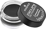 essence STAY & PLAY GEL EYELINER POT, Nr. 01, langanhaltend, hochpigmentiert, Wischfest, farbintensiv, matt, vegan, wasserfest, ohne Mikroplastikpartikel, Nanopartikel frei, 1er Pack (5g)