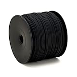 Geflochtenes Seil aus Polypropylen, schwarz, Ø 2 mm, Spule 100 m – Außenseite, Seil zum Basteln, DIY