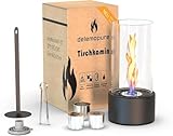 Premium Bio Ethanol Tischkamin mit spirale Feuer für Indoor und Outdoor Garten Deko- Tischfeuer, Windlicht, Gartenfackel,Tornado Flamme