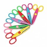 Papier-Spitzenkanten-Schere, 6 Stück, kindersichere Zackenschere, buntes, dekoratives Papier-Spitzenkanten-Scheren-Set für Lehrer, Handwerk, Scrapbooking, Kinderdesign, Schneiderschere